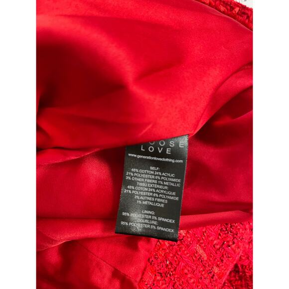 GENERATION LOVE Bunnie Tweed Shorts in Red Sz 10 NWT - Picture 9 of 9